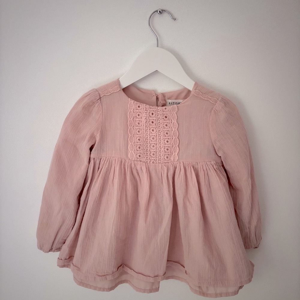 Artisan Ny Blush Pink Boho Shirt size 3T